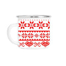 Cana emailata - Motiv tradițional rosu - Delumani - Magazin Online Romanesc 