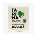 Creamy Tarina buffalo milk telemea cheese aged in brine, showcasing its crumbly texture and traditional Mediterranean appearance.