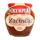 Zacuscă muntenească cu ciuperci Olympia în borcan, conserve și murături, produs tradițional românesc, plină de legume și ciuperci