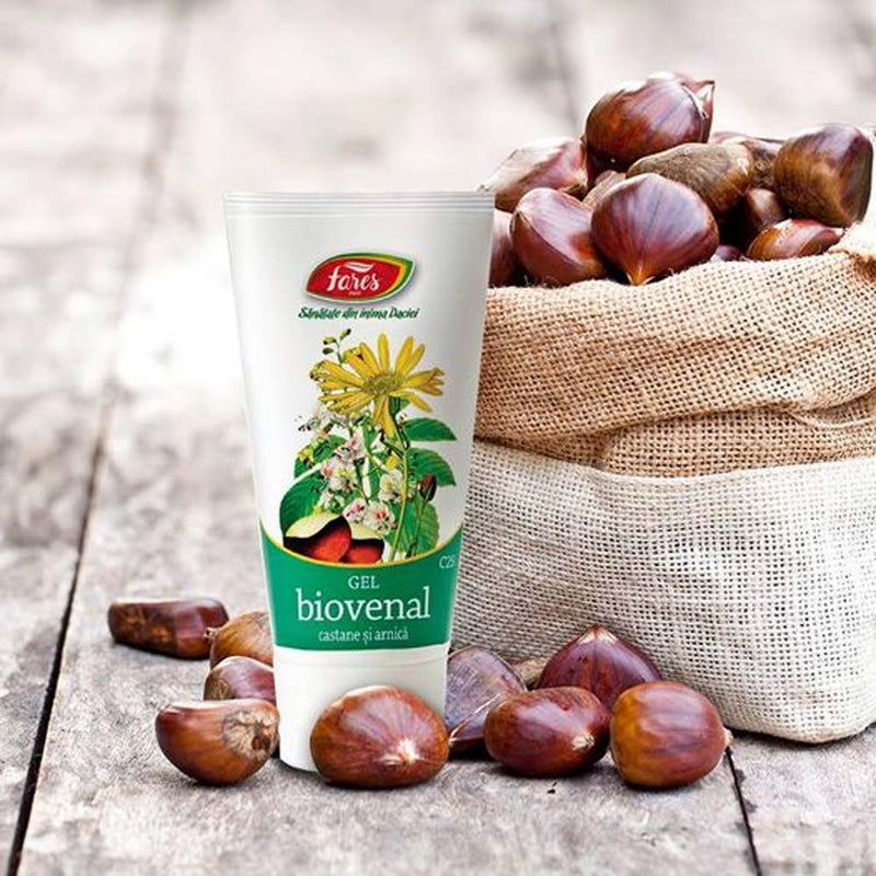 Gel Biovenal cu castene si arnica, gel varice, C29, 50 ml, Fares - Delumani - Magazin Online Romanesc 