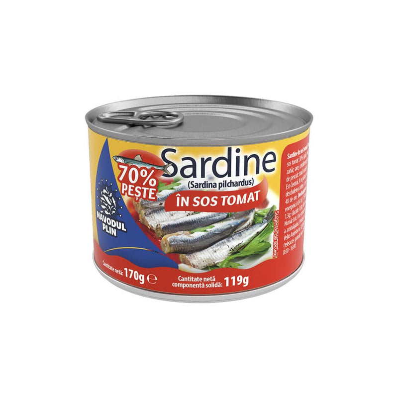 Sardine in sos tomat Navodul Plin - Delumani - Magazin Online Romanesc 